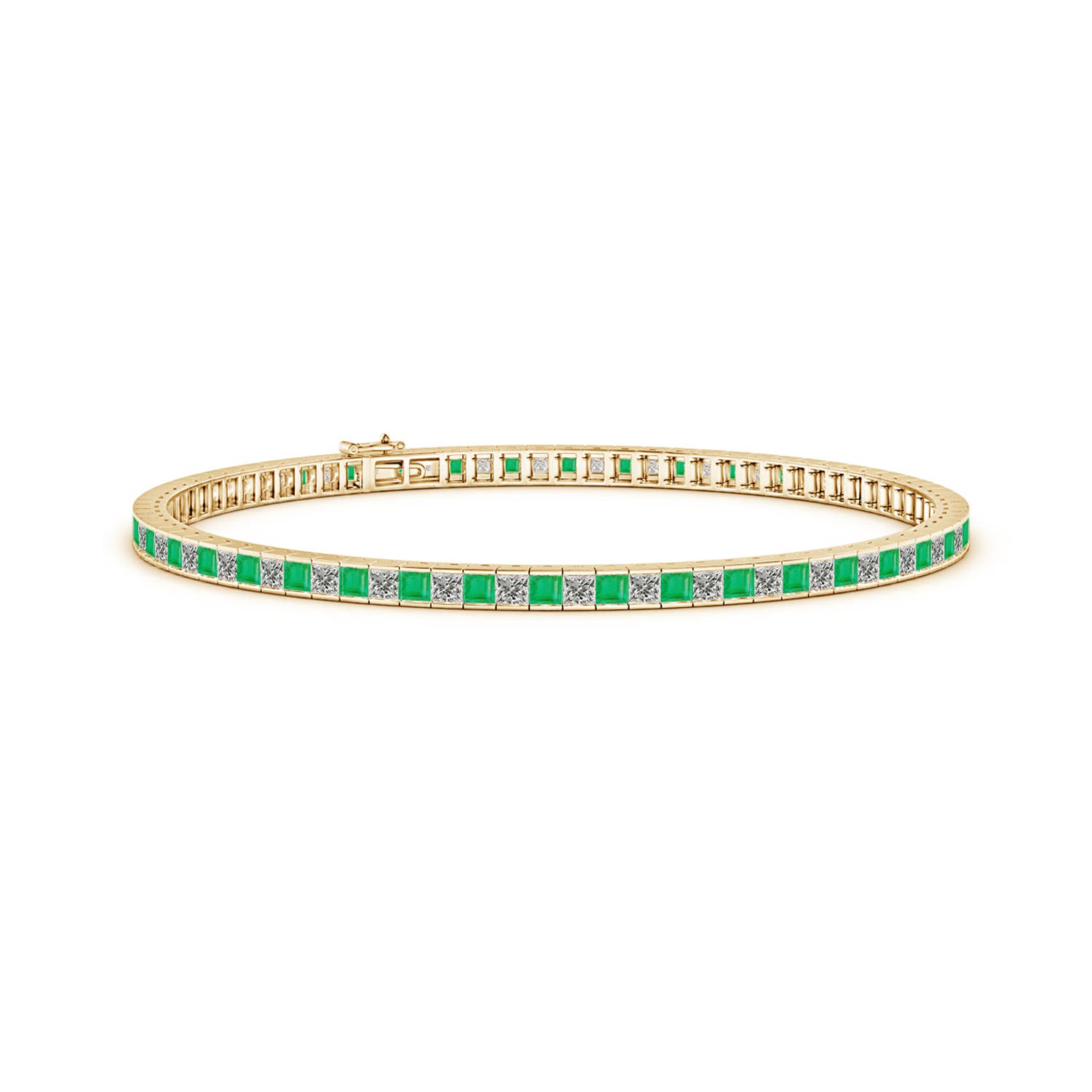 A - Emerald / 3.29 CT / 14 KT Yellow Gold