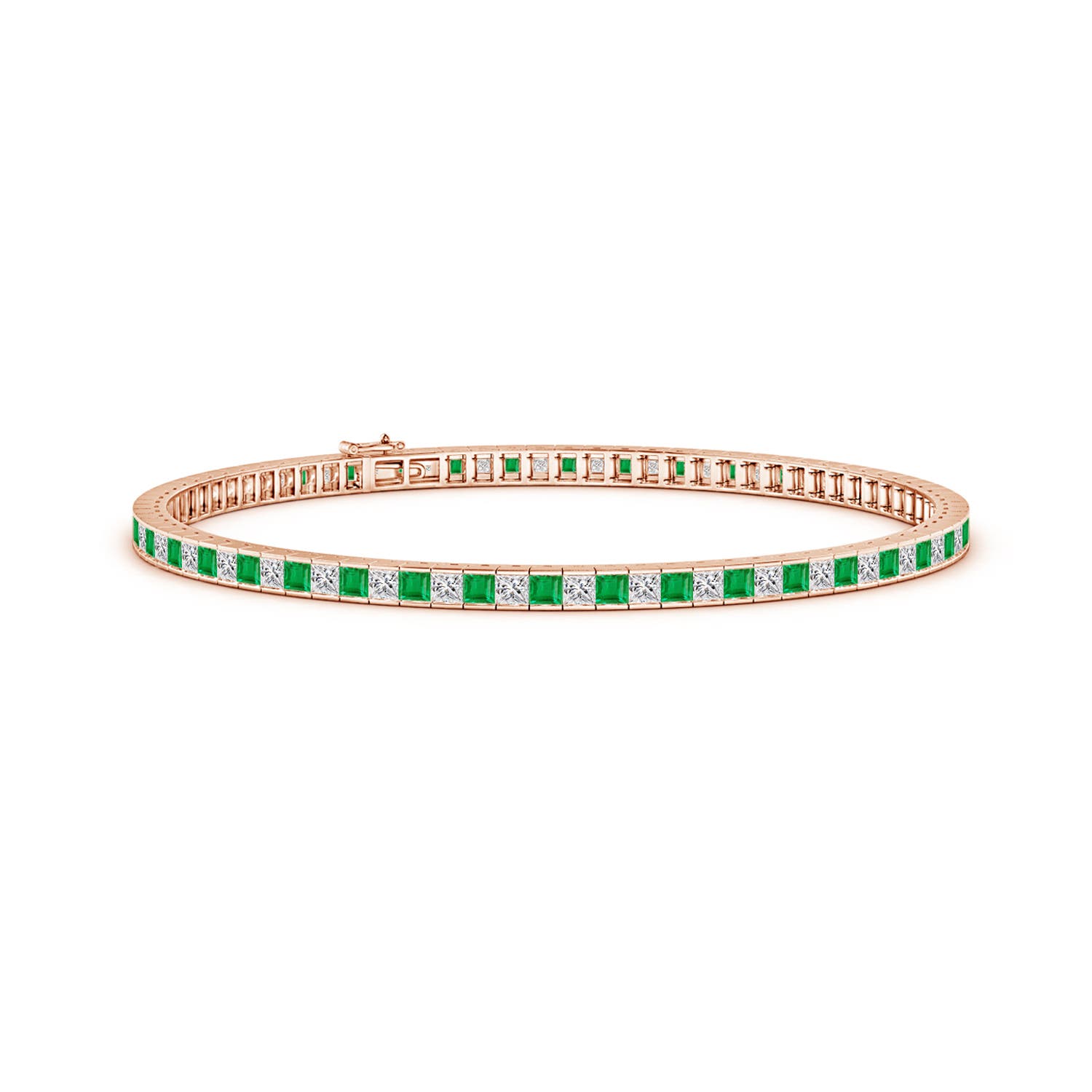 AA - Emerald / 3.29 CT / 14 KT Rose Gold