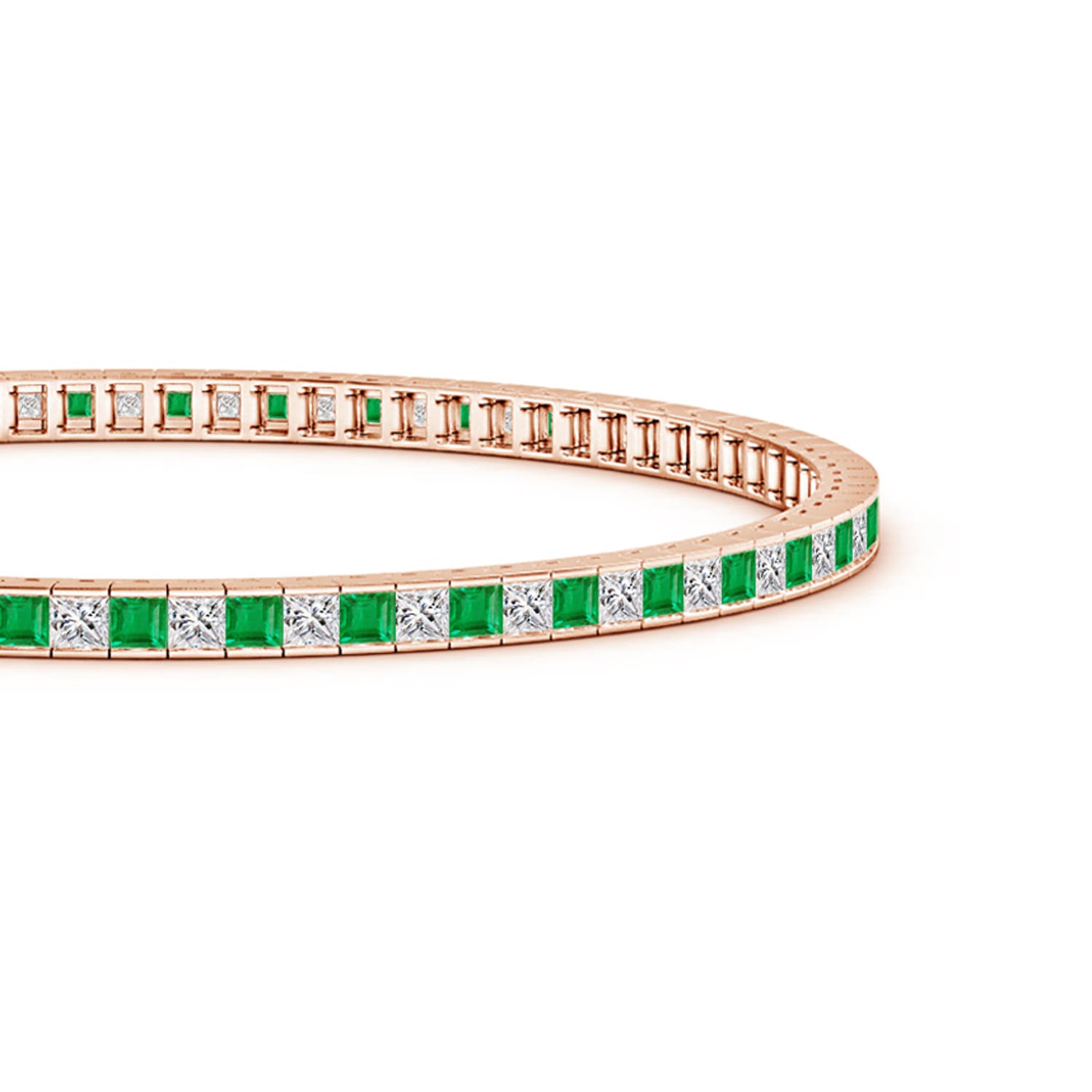 AA - Emerald / 3.29 CT / 14 KT Rose Gold