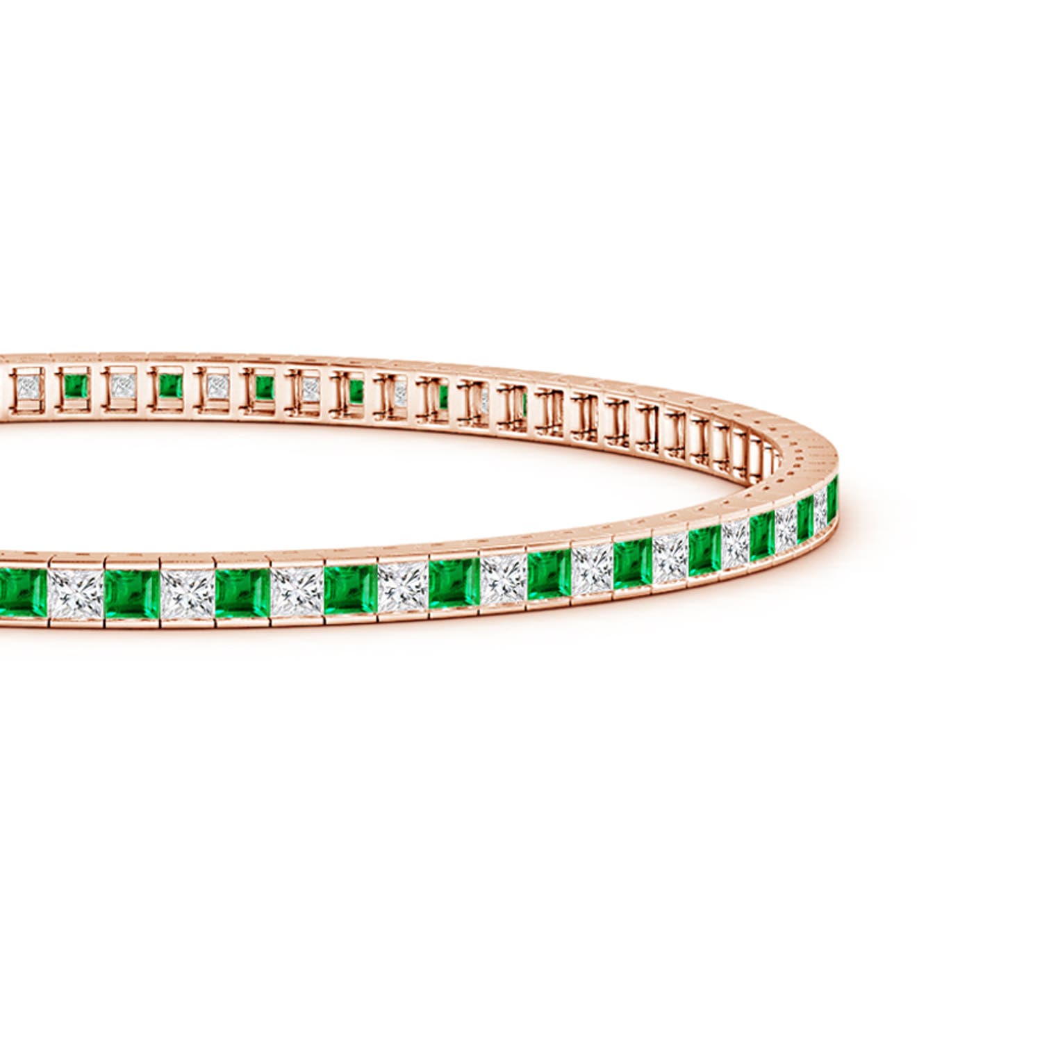 AAA - Emerald / 3.29 CT / 14 KT Rose Gold