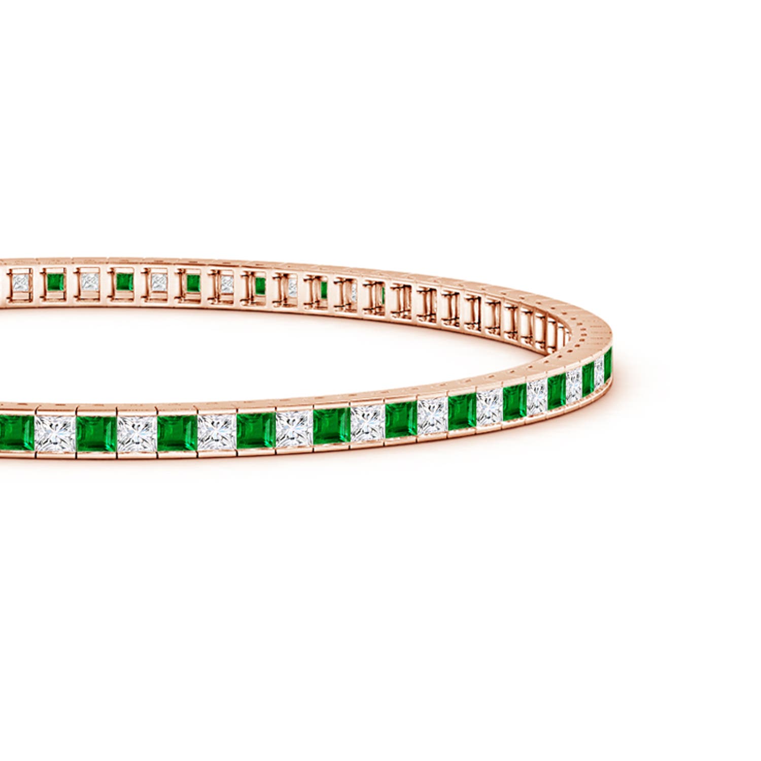 AAAA - Emerald / 3.29 CT / 14 KT Rose Gold