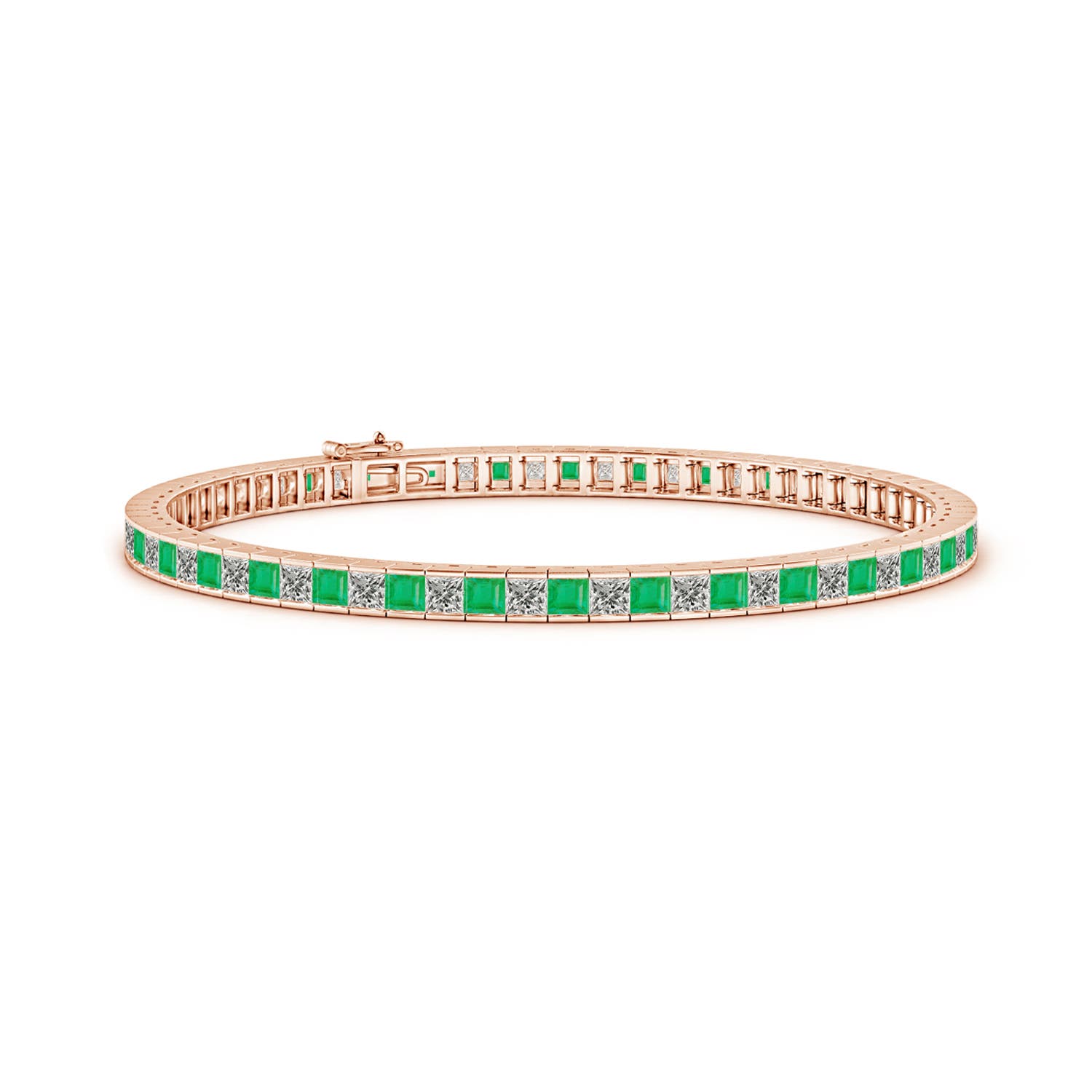 A - Emerald / 5.07 CT / 14 KT Rose Gold