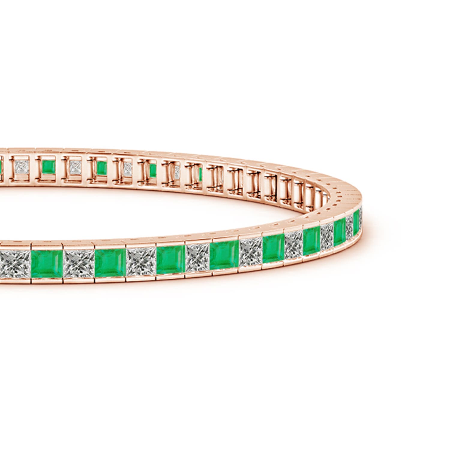 A - Emerald / 5.07 CT / 14 KT Rose Gold