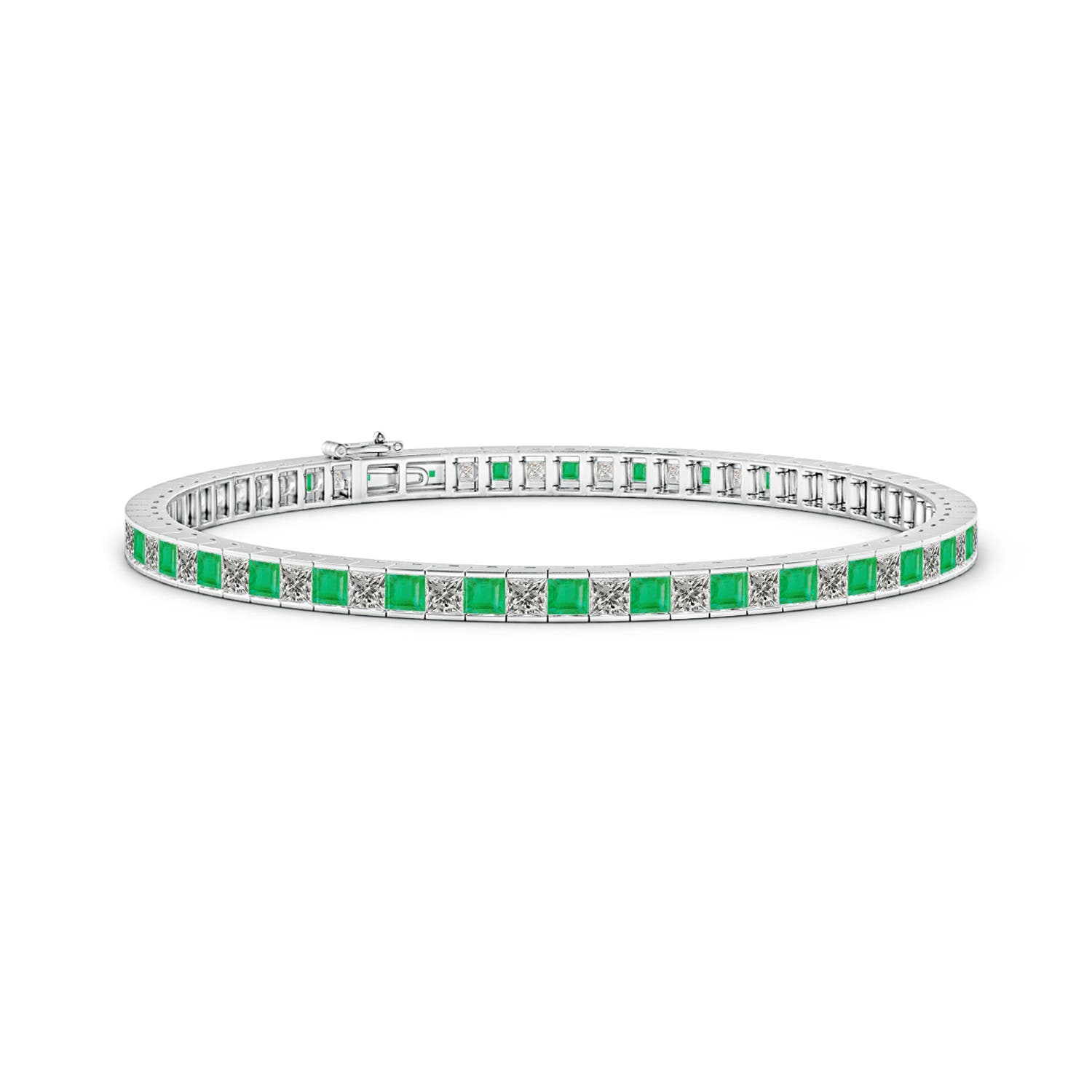 A - Emerald / 5.07 CT / 14 KT White Gold