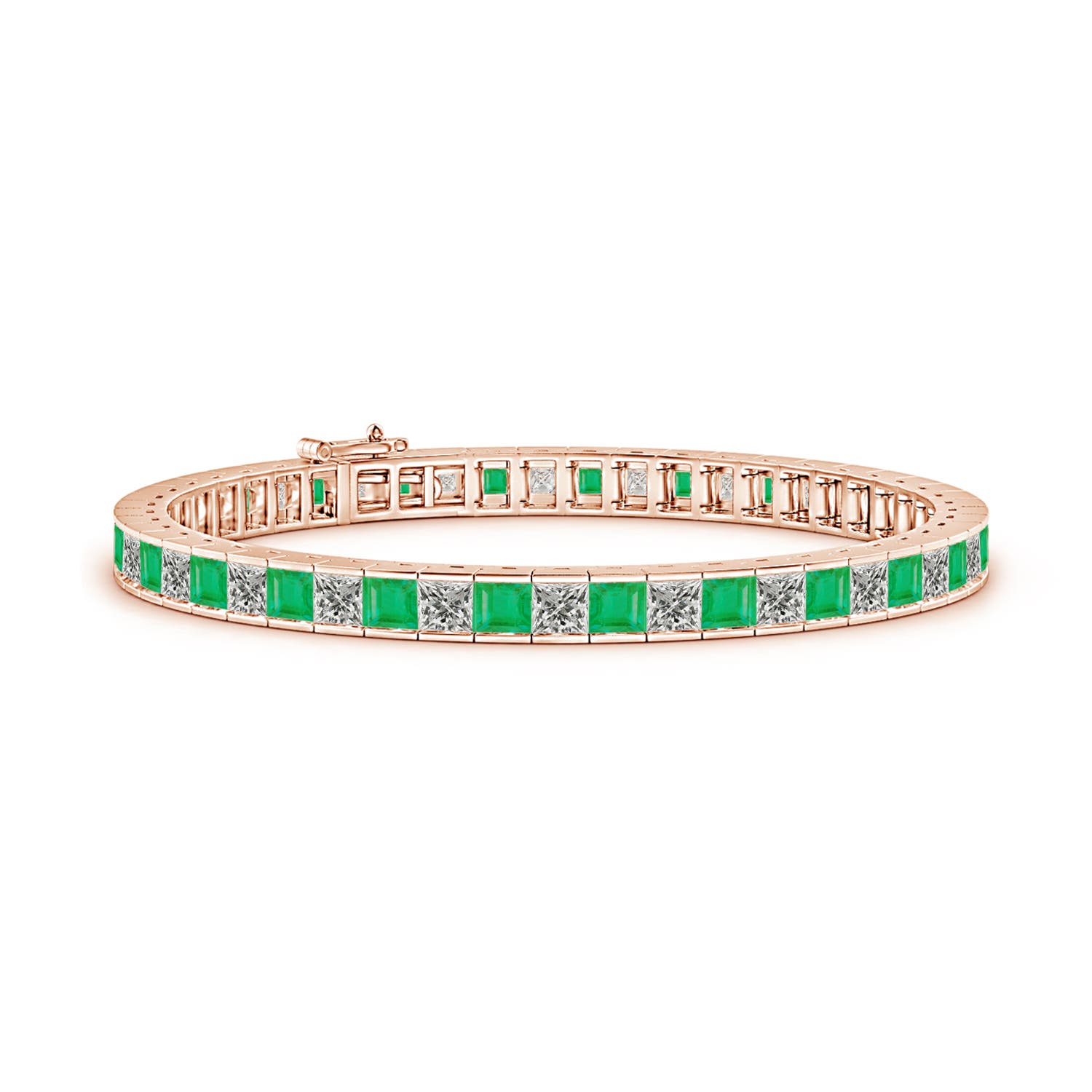 A - Emerald / 8.98 CT / 14 KT Rose Gold