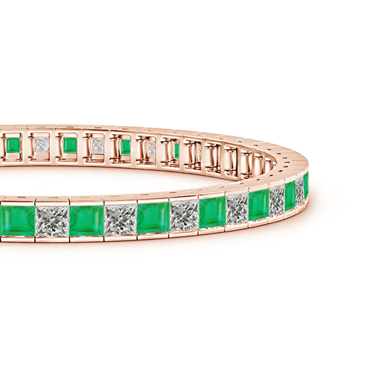 A - Emerald / 8.98 CT / 14 KT Rose Gold