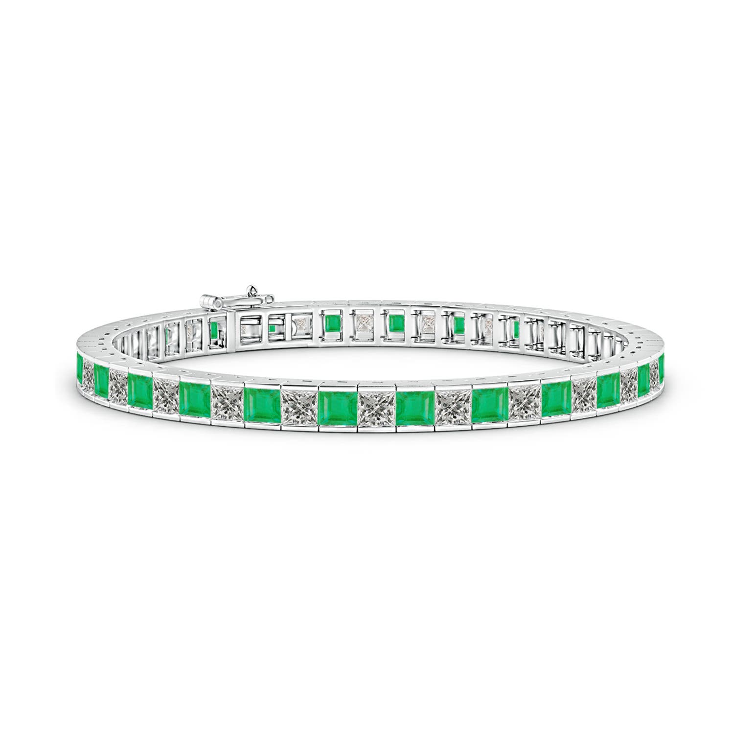 A - Emerald / 8.98 CT / 14 KT White Gold