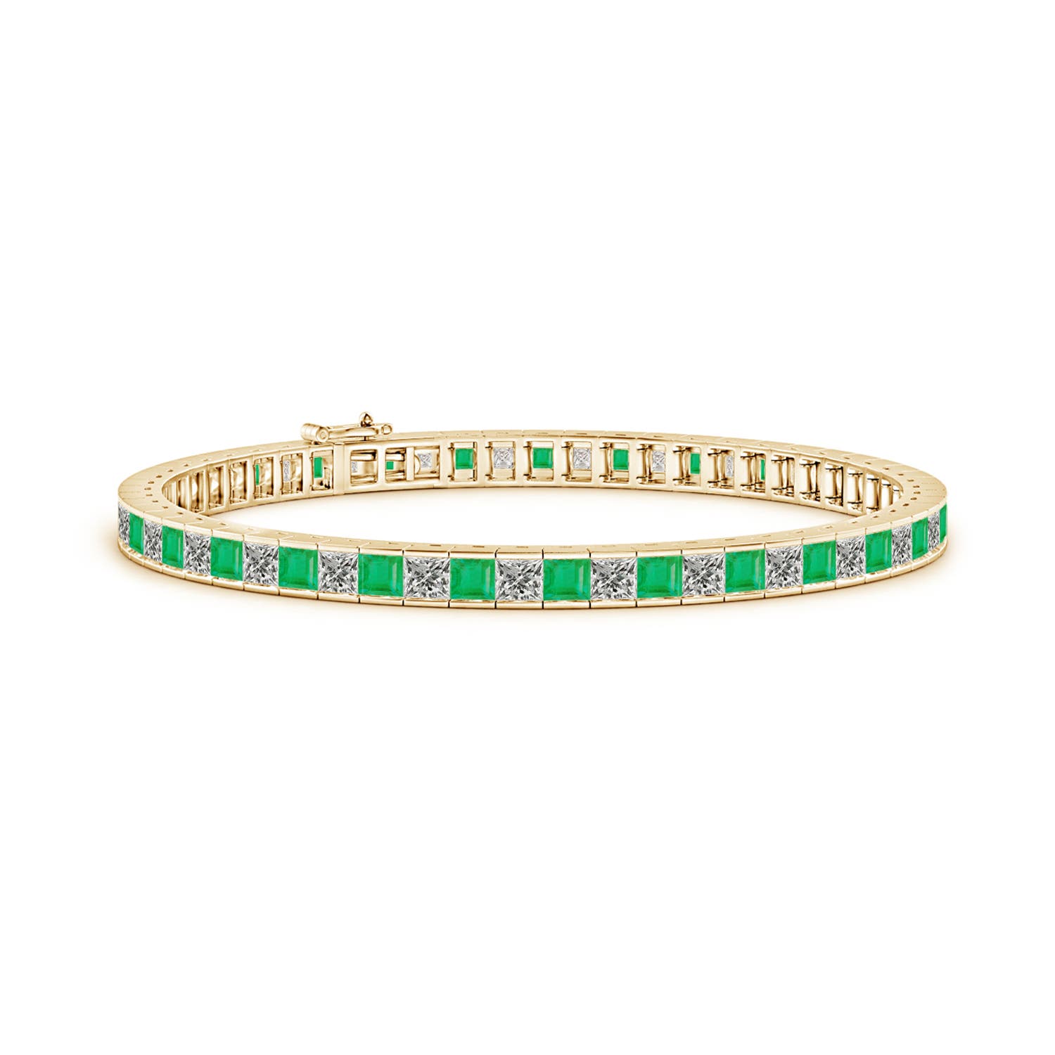 A - Emerald / 7.4 CT / 14 KT Yellow Gold