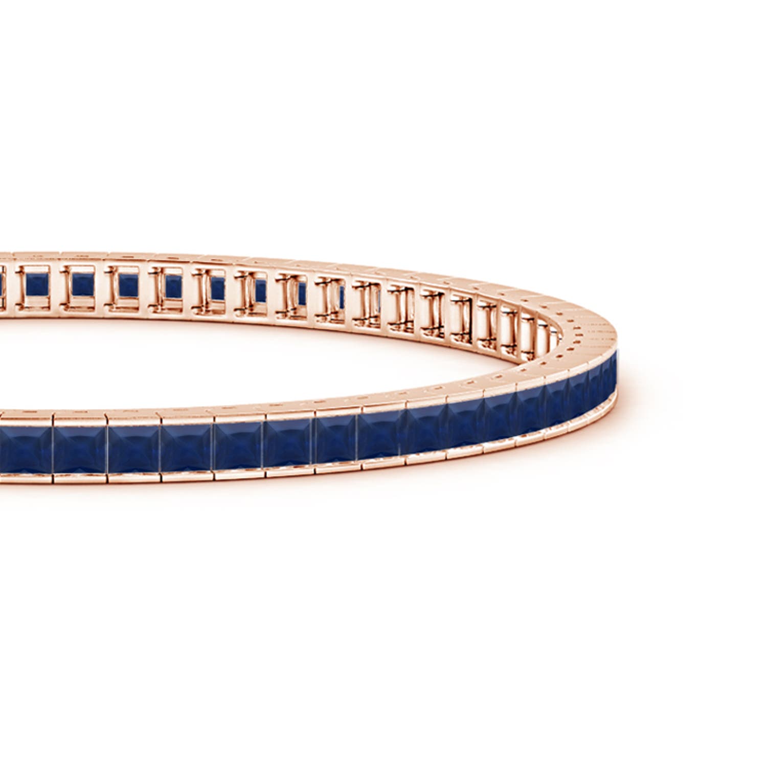 A - Blue Sapphire / 7 CT / 14 KT Rose Gold