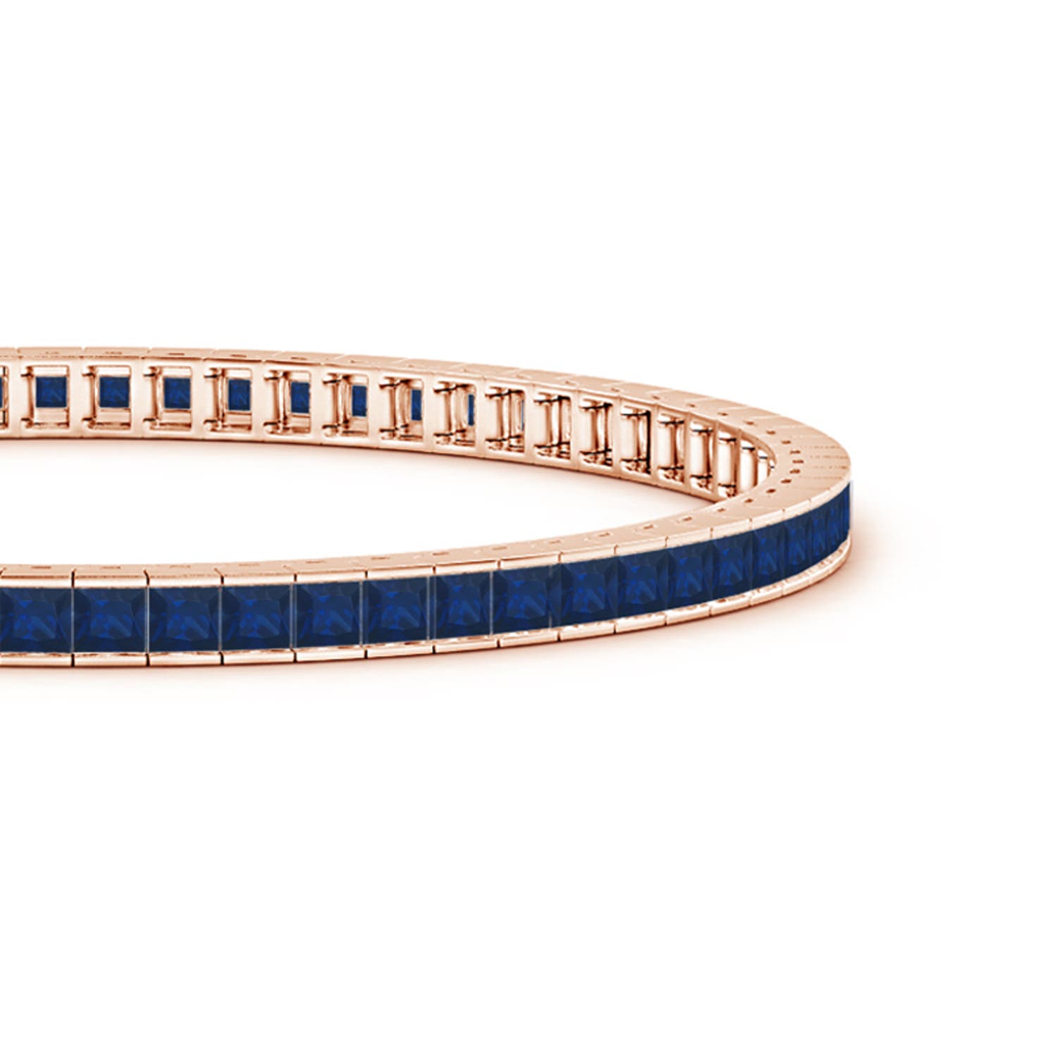 AA - Blue Sapphire / 7 CT / 14 KT Rose Gold