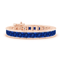 Square Blue Sapphire Tennis Bracelets