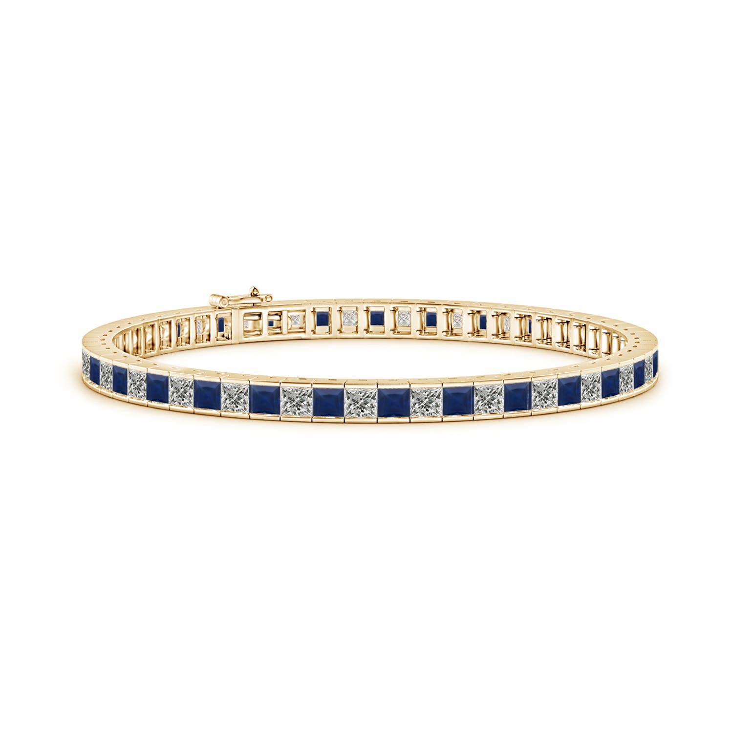 A - Blue Sapphire / 8.56 CT / 14 KT Yellow Gold