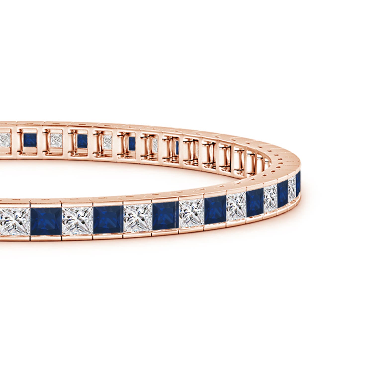 AA - Blue Sapphire / 8.56 CT / 14 KT Rose Gold