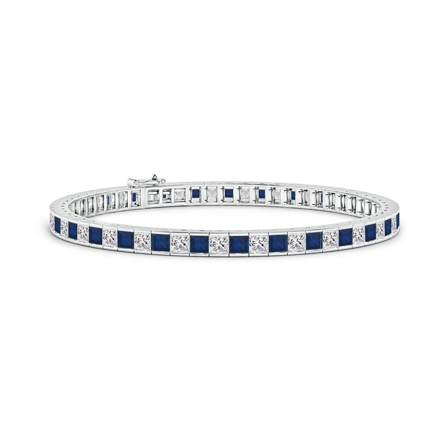 AA - Blue Sapphire / 8.56 CT / 14 KT White Gold