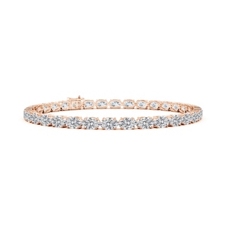 5x3mm HSI2 Classic Oval Diamond Tennis Link Bracelet in Rose Gold