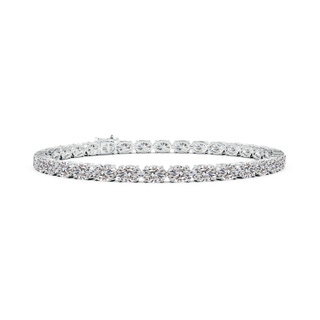 5x3mm IJI1I2 Classic Oval Diamond Tennis Link Bracelet in S999 Silver