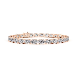 6x4mm IJI1I2 Classic Oval Diamond Tennis Link Bracelet in Rose Gold