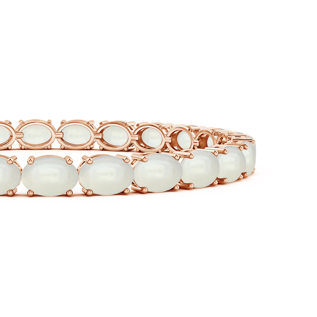 7x5mm AAAA Classic Oval Moonstone Tennis Link Bracelet in Rose Gold - side_1