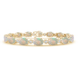 Fashion Yellow Gold Opal Bracelets