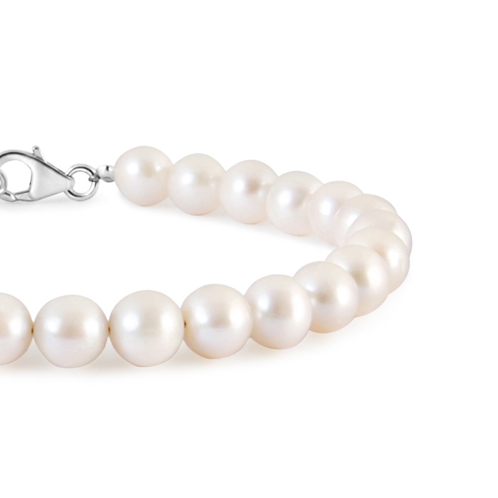 6.5-7.5mm AA Freshwater Pearl Single Strand Bracelet in S999 Silver - side 199