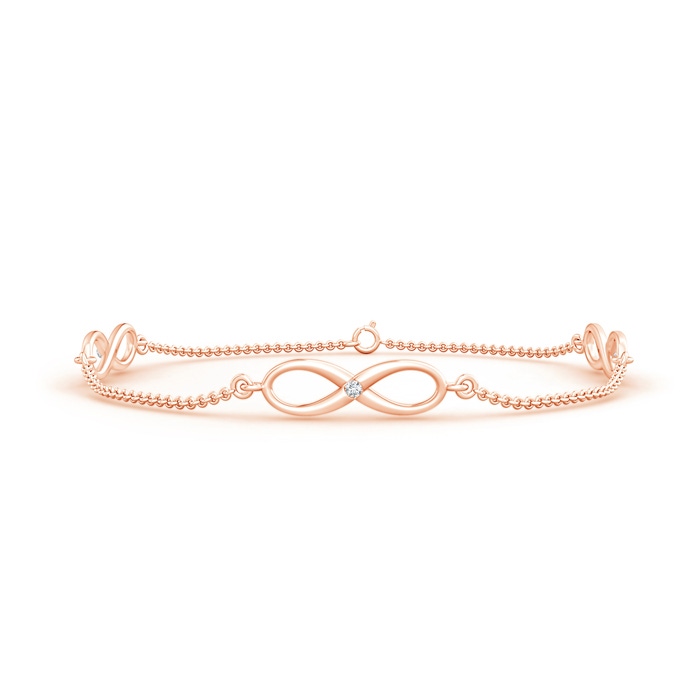 1.5mm GVS2 Classic Infinity Station Bracelet with Gypsy Diamonds in Rose Gold