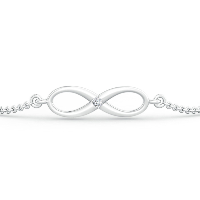 1.5mm GVS2 Classic Infinity Station Bracelet with Gypsy Diamonds in White Gold product image