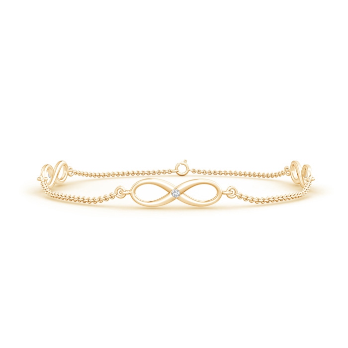 1.5mm GVS2 Classic Infinity Station Bracelet with Gypsy Diamonds in Yellow Gold