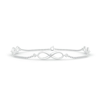 1.5mm HSI2 Classic Infinity Station Bracelet with Gypsy Diamonds in White Gold