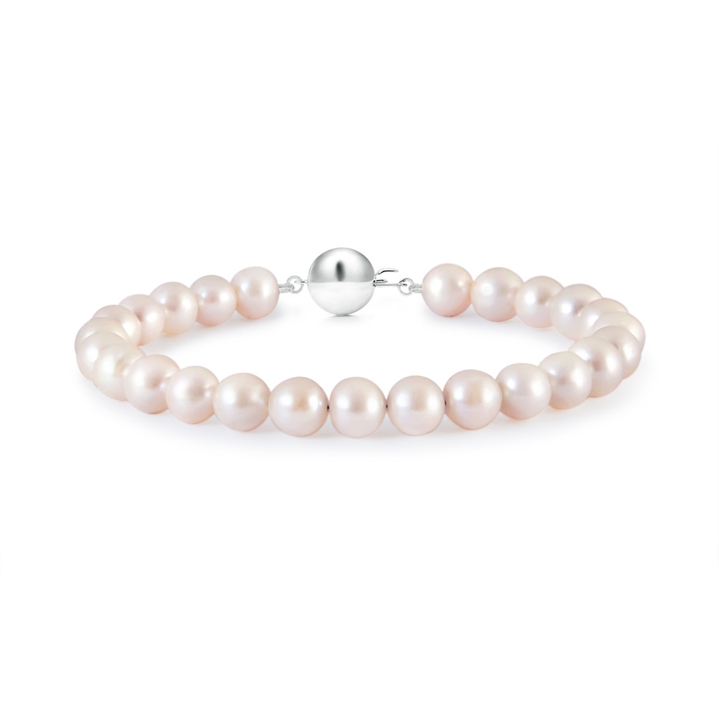 5mm AAA Classic Japanese Akoya Pearl Single Strand Bracelet in S999 Silver