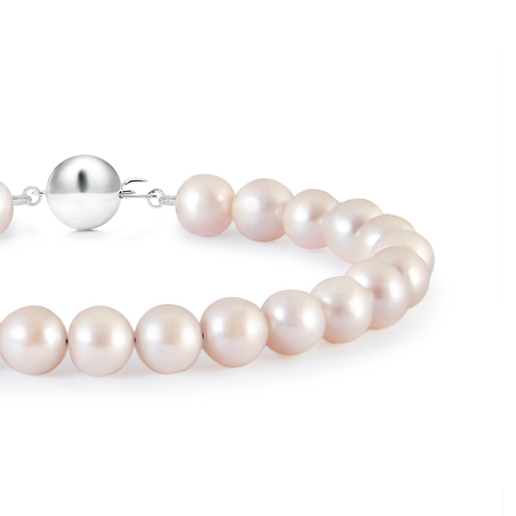 7mm AAAA Classic Japanese Akoya Pearl Single Strand Bracelet in S999 Silver Product Image
