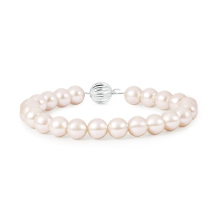 10mm AA Classic South Sea Pearl Single Strand Bracelet in White Gold