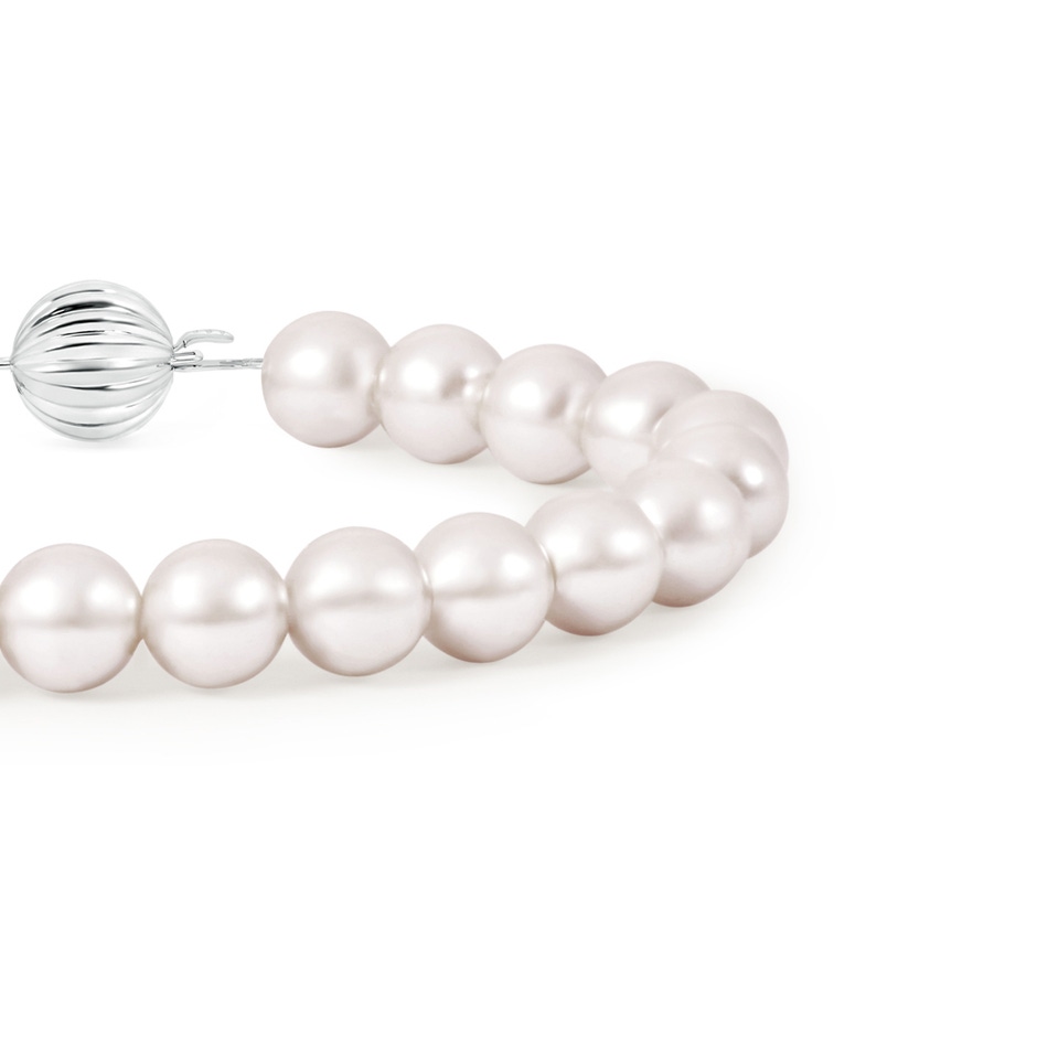 10mm AAA Classic South Sea Pearl Single Strand Bracelet in White Gold product image