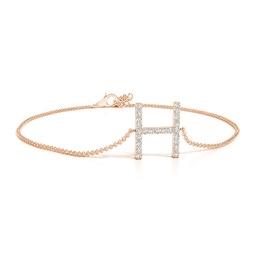 Initials Rose Gold Diamond Bracelets