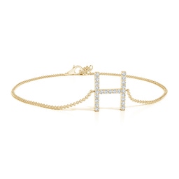 Initials Yellow Gold Diamond Bracelets