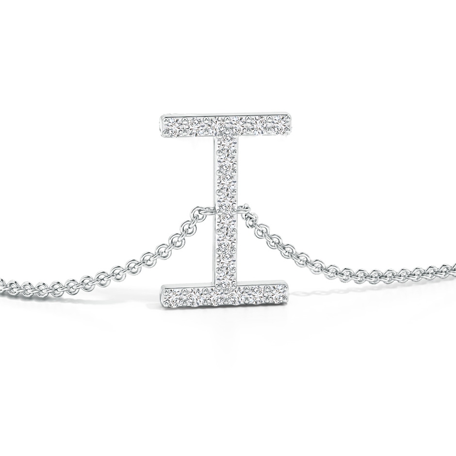 1.2mm HSI2 Prong-Set Diamond Capital "I" Initial Bracelet in White Gold side 1