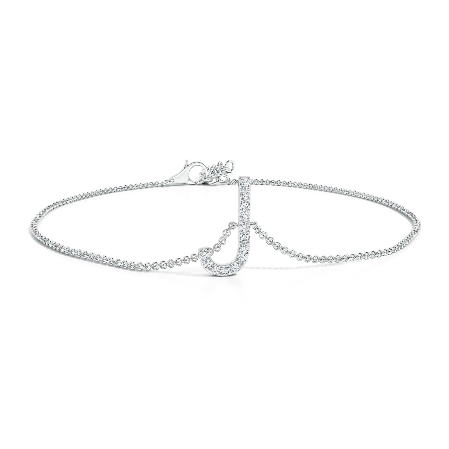 White Gold Initials Bracelets