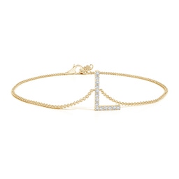 Yellow Gold L Initial Jewellery