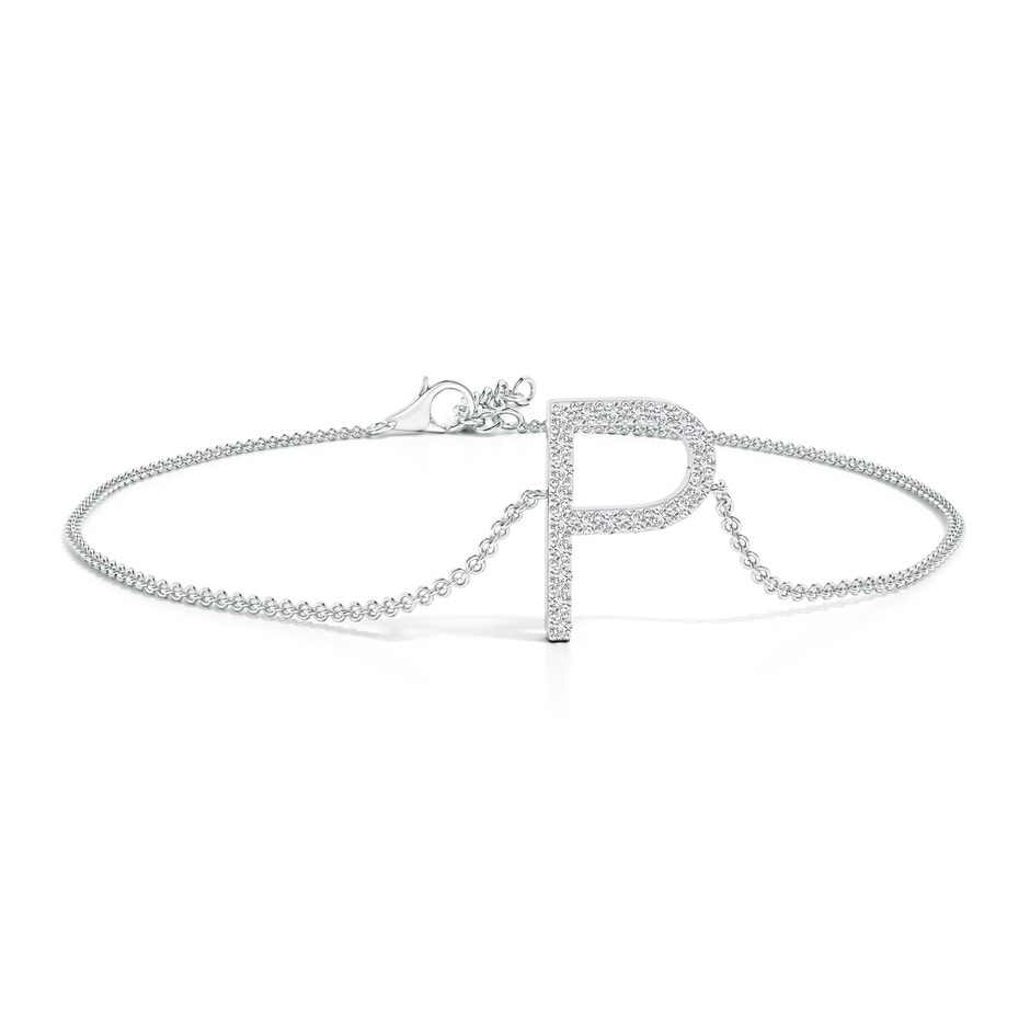 Angara 14K White Gold Capital M Initial Bracelet