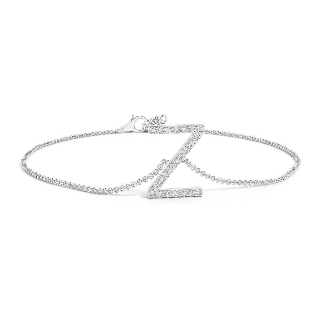 1.2mm GVS2 Prong-Set Diamond Capital "Z" Initial Bracelet in White Gold