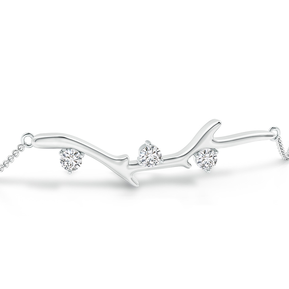 3mm HSI2 Nature Inspired Round Diamond Tree Branch Bracelet in White Gold side 199