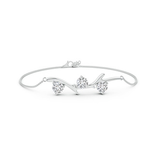 5.1mm HSI2 Nature Inspired Round Diamond Tree Branch Bracelet in P950 Platinum