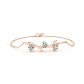 5.1mm KI3 Nature Inspired Round Diamond Tree Branch Bracelet in 9K Rose Gold