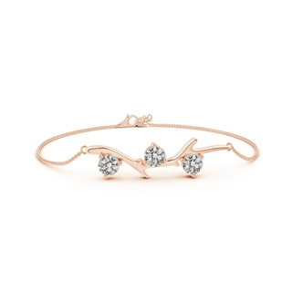 5.1mm KI3 Nature Inspired Round Diamond Tree Branch Bracelet in Rose Gold