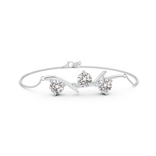 6.4mm IJI1I2 Nature Inspired Round Diamond Tree Branch Bracelet in P950 Platinum