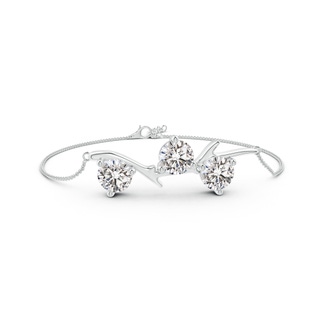 7.4mm IJI1I2 Nature Inspired Round Diamond Tree Branch Bracelet in P950 Platinum