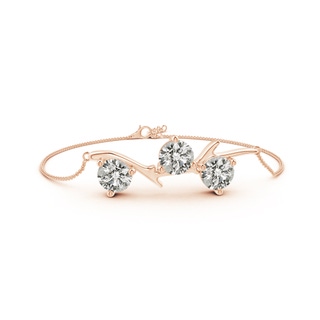 7.4mm KI3 Nature Inspired Round Diamond Tree Branch Bracelet in Rose Gold