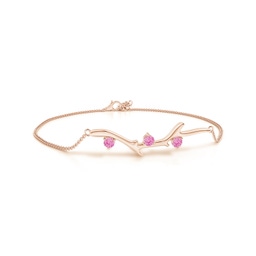 Round Pink Sapphire Fashion Bracelets