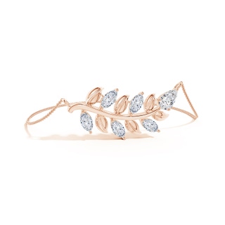 8x5mm HSI2 Pear & Marquise Diamond Olive Branch Bracelet in 18K Rose Gold