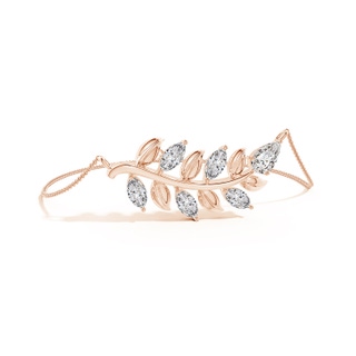 8x5mm IJI1I2 Pear & Marquise Diamond Olive Branch Bracelet in 18K Rose Gold