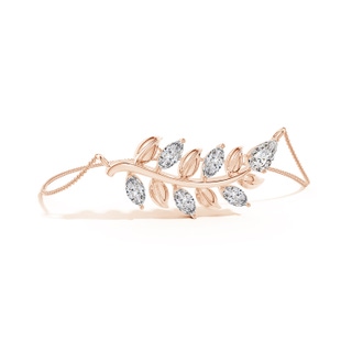 8x5mm IJI1I2 Pear & Marquise Diamond Olive Branch Bracelet in Rose Gold